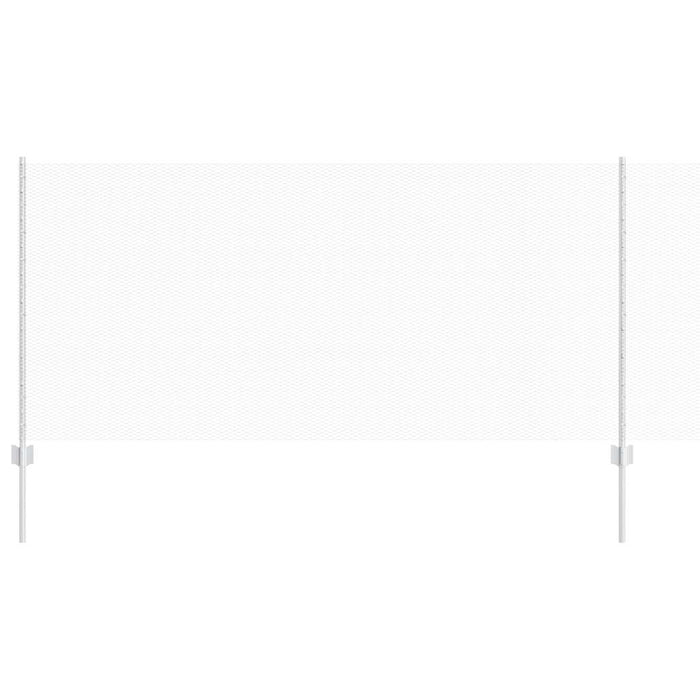 Recinzione con pali. Argento 1 x 10 m Acciaio 3336962