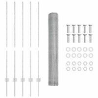 Recinzione con pali. Argento 1.2 x 10 m Acciaio 3336967