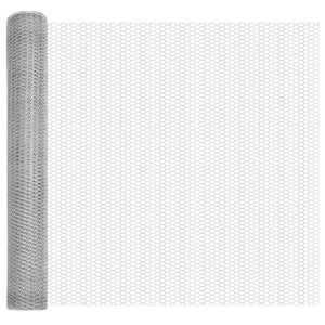 Recinzione con pali. Argento 1.2 x 10 m Acciaio 3336967