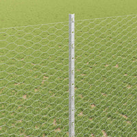 Recinzione con pali. Argento 1.4 x 10 m Acciaio 3336971