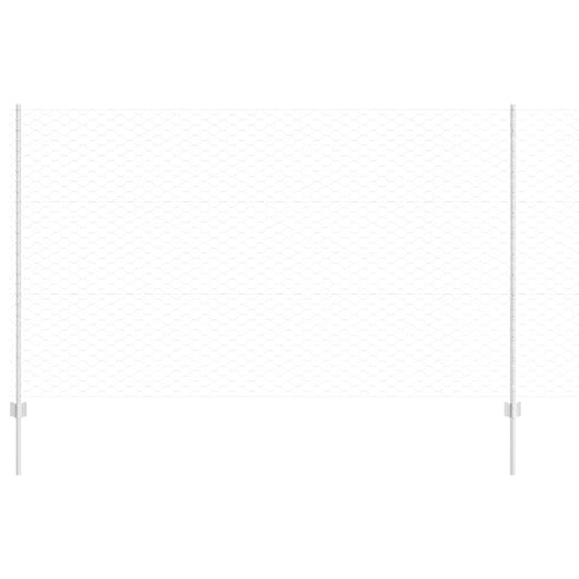 Recinzione con pali. Argento 1.4 x 10 m Acciaio 3336973