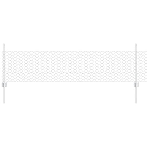 Recinzione con pali. Argento 0.5 x 25 m Acciaio 3336989