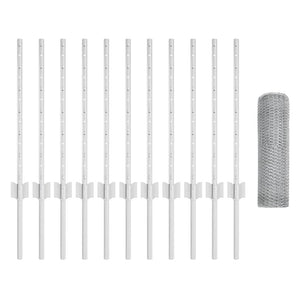 Recinzione con pali. Argento 0.6 x 25 m Acciaio 3336990