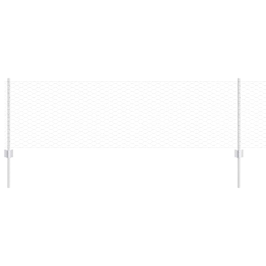 Recinzione con pali. Argento 0.6 x 25 m Acciaio 3336992