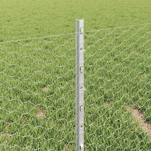 Recinzione con pali. Argento 0.4 x 50 m Acciaio 3337019