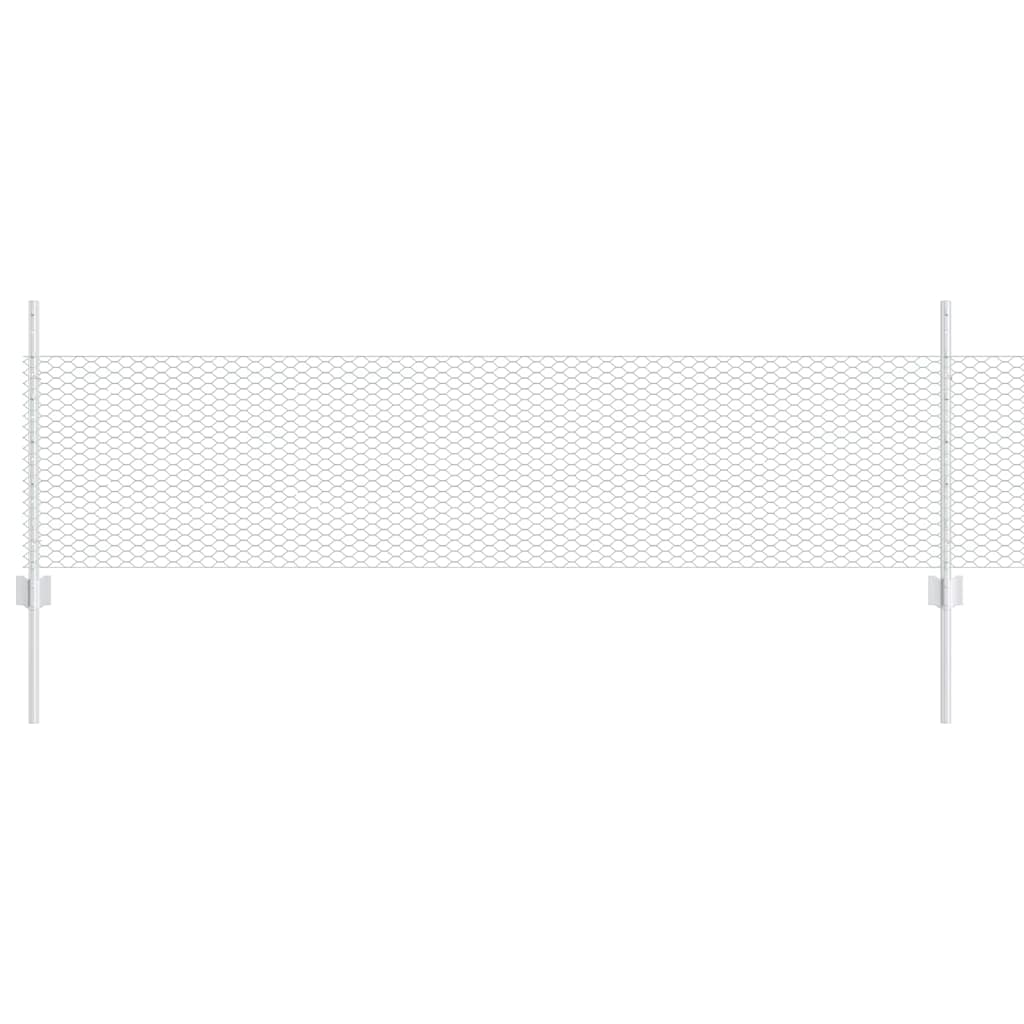 Recinzione con pali. Argento 0.5 x 50 m Acciaio 3337023