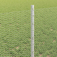 Recinzione con pali. Argento 0.6 x 50 m Acciaio 3337026