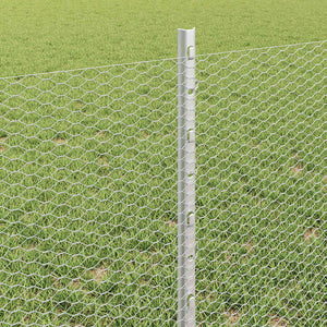 Recinzione con pali. Argento 0.6 x 50 m Acciaio 3337026