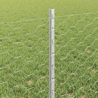 Recinzione con pali. Argento 0.6 x 50 m Acciaio 3337029