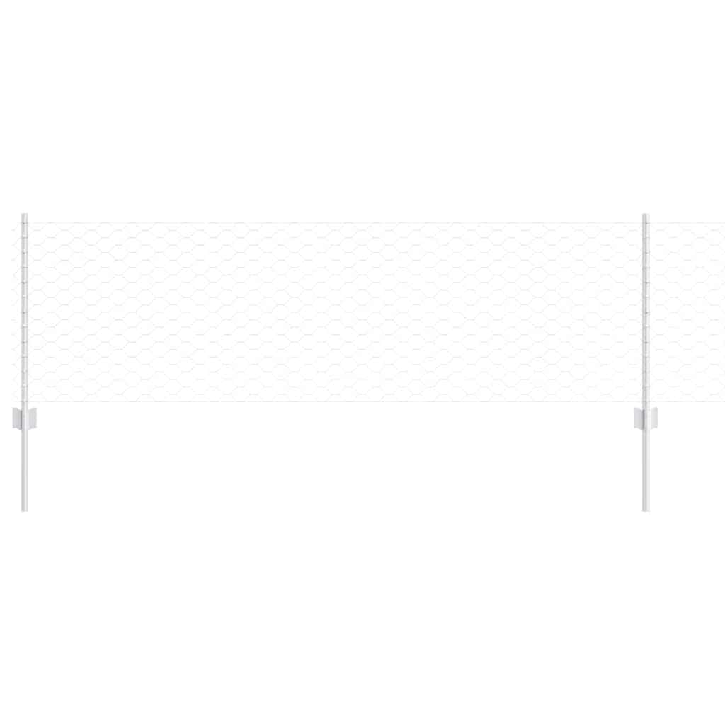 Recinzione con pali. Argento 0.6 x 50 m Acciaio 3337029