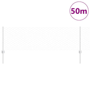 Recinzione con pali. Argento 0.6 x 50 m Acciaio 3337029