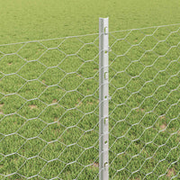 Recinzione con pali. Argento 0.8 x 50 m Acciaio 3337032