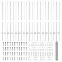 Recinzione con pali. Argento 1 x 50 m Acciaio 3337035