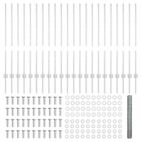 Recinzione con pali. Argento 1 x 50 m Acciaio 3337036