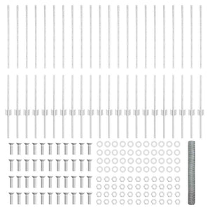 Recinzione con pali. Argento 1 x 50 m Acciaio 3337036