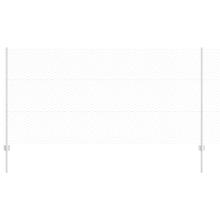 Recinzione con pali. Argento 1.2 x 50 m Acciaio 3337040