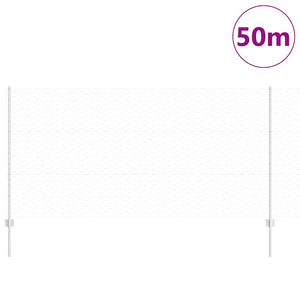 Recinzione con pali. Argento 1.2 x 50 m Acciaio 3337041