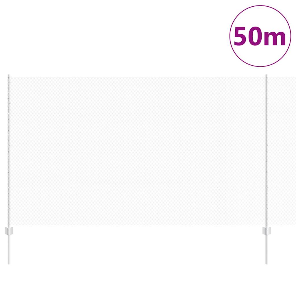 Recinzione con pali. Argento 1.4 x 50 m Acciaio 3337042