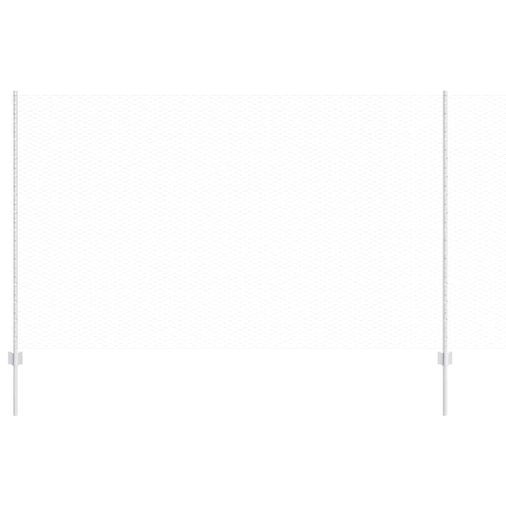 Recinzione con pali. Argento 1.4 x 50 m Acciaio 3337043