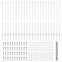 Recinzione con pali. Argento 1.4 x 50 m Acciaio 3337043
