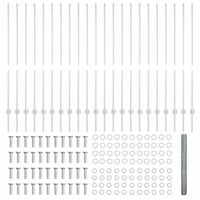 Recinzione con pali. Argento 1.4 x 50 m Acciaio 3337045