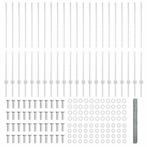 Recinzione con pali. Argento 1.4 x 50 m Acciaio 3337045