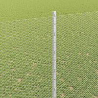 Recinzione con pali. Argento 1.5 x 50 m Acciaio 3337046