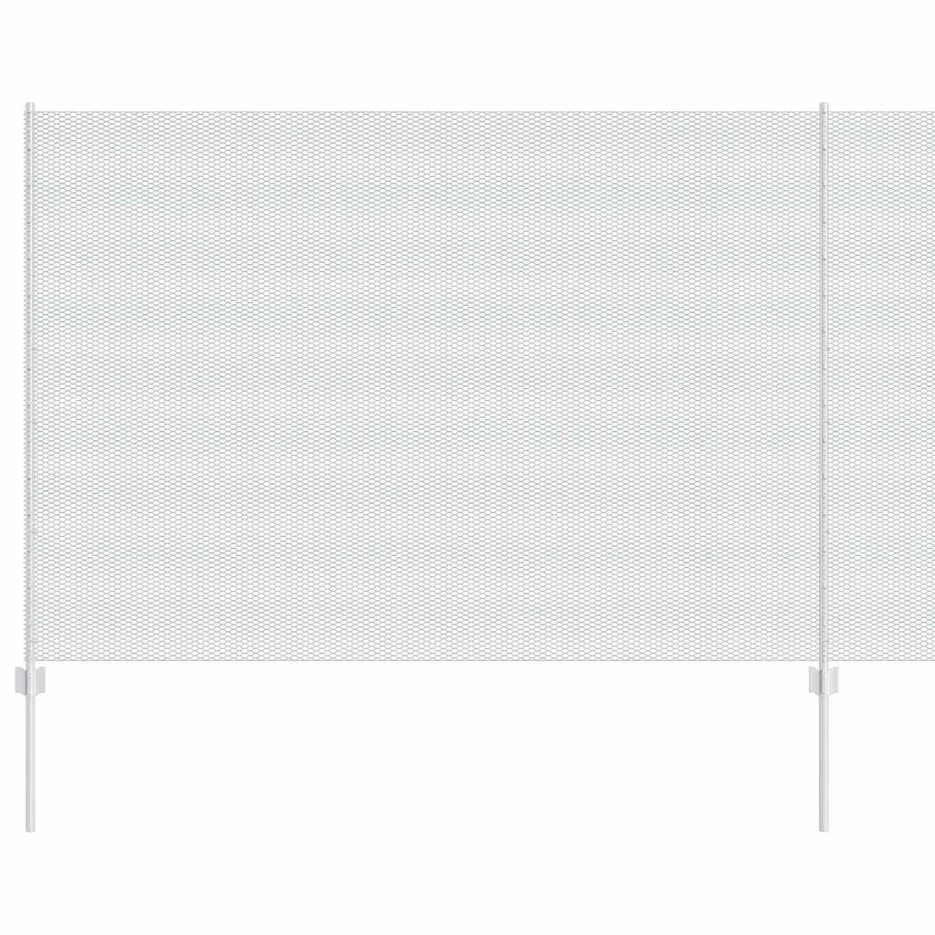 Recinzione con pali. Argento 1.5 x 50 m Acciaio 3337046