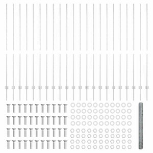 Recinzione con pali. Argento 1.5 x 50 m Acciaio 3337048
