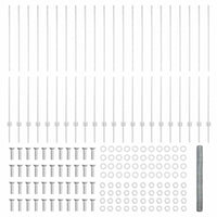 Recinzione con pali. Argento 1.5 x 50 m Acciaio 3337049