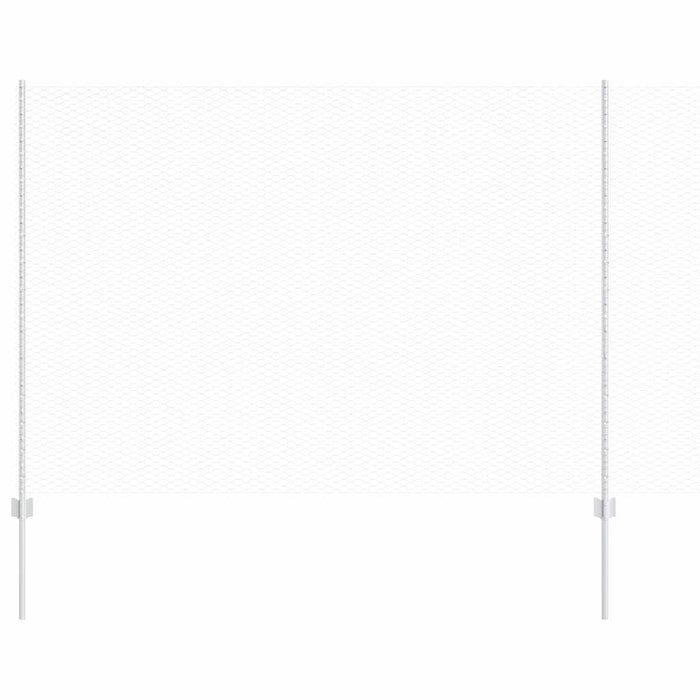 Recinzione con pali. Argento 1.6 x 50 m Acciaio 3337052