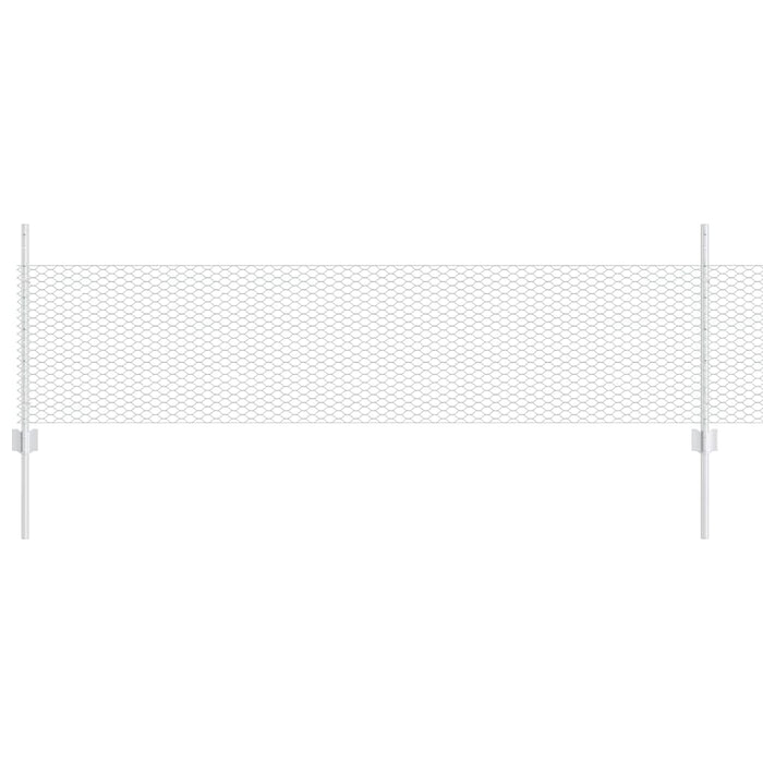 Recinzione con pali. Argento 0.5 x 100 m Acciaio 3337059