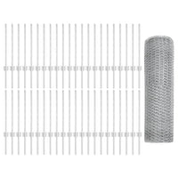 Recinzione con pali. Argento 0.5 x 100 m Acciaio 3337059