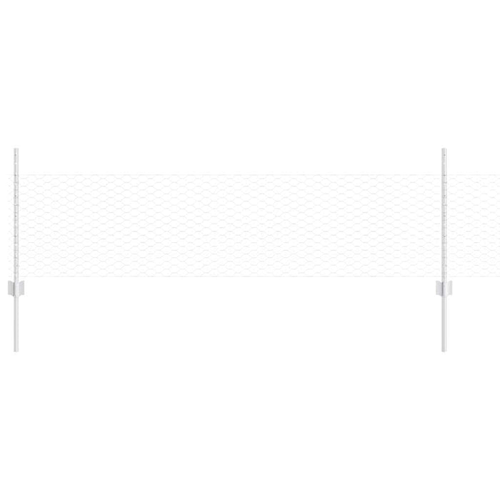 Recinzione con pali. Argento 0.5 x 100 m Acciaio 3337060