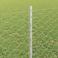 Recinzione con pali. Argento 0.8 x 100 m Acciaio 3337069