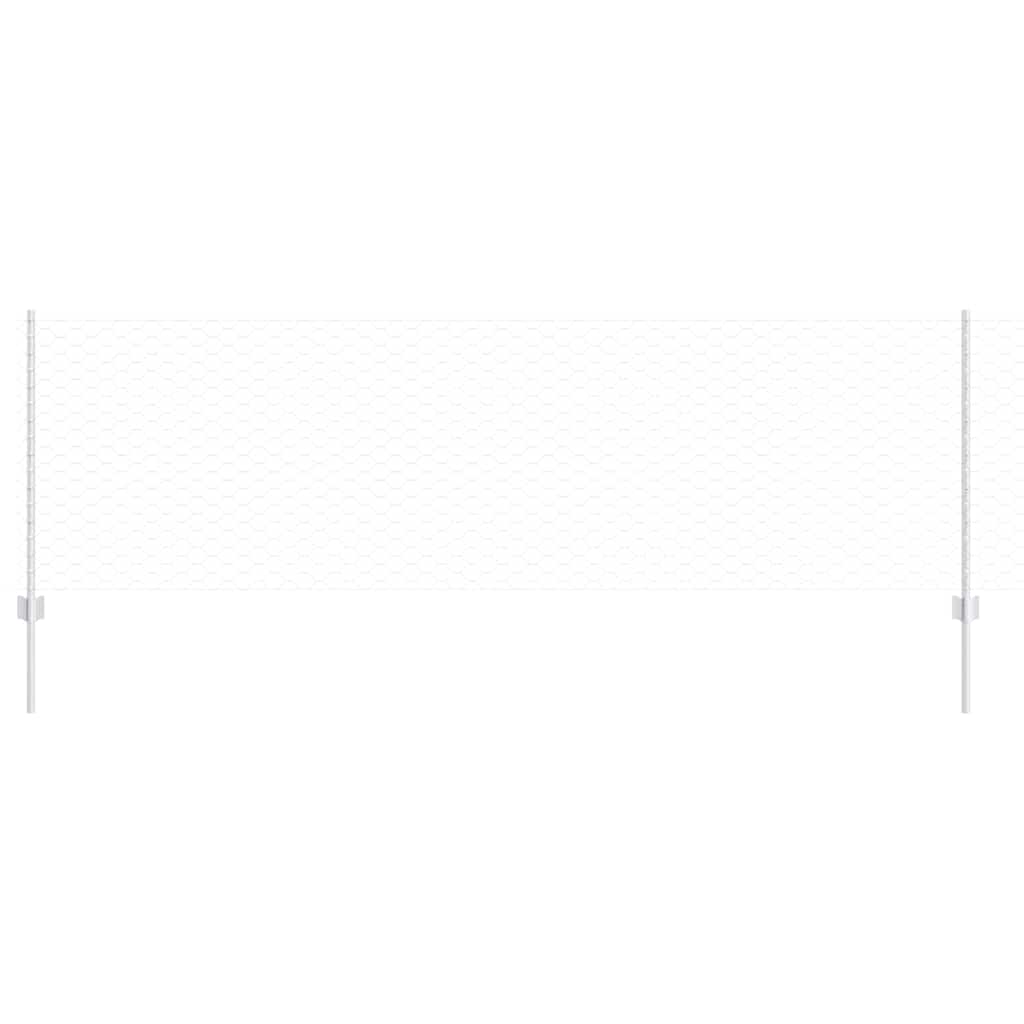 Recinzione con pali. Argento 0.8 x 100 m Acciaio 3337069