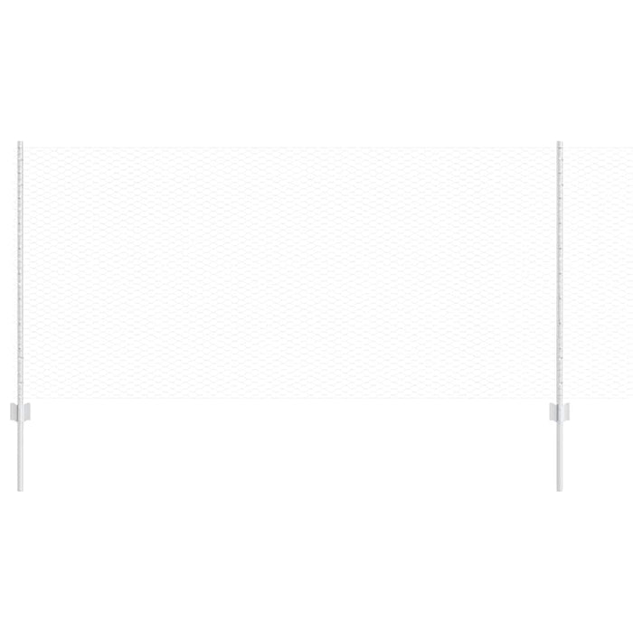 Recinzione con pali. Argento 1 x 100 m Acciaio 3337071