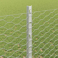 Recinzione con pali. Argento 1.2 x 100 m Acciaio 3337074