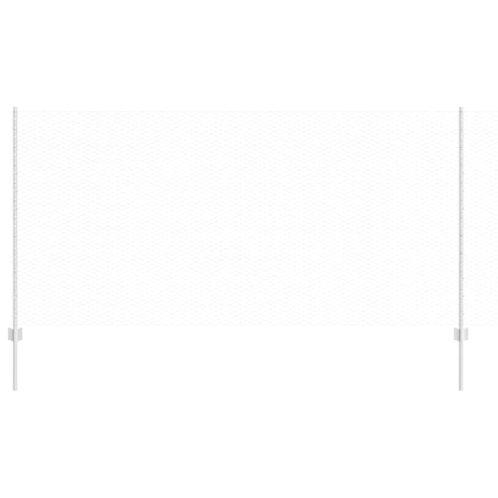 Recinzione con pali. Argento 1.2 x 100 m Acciaio 3337074