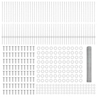Recinzione con pali. Argento 1.2 x 100 m Acciaio 3337074
