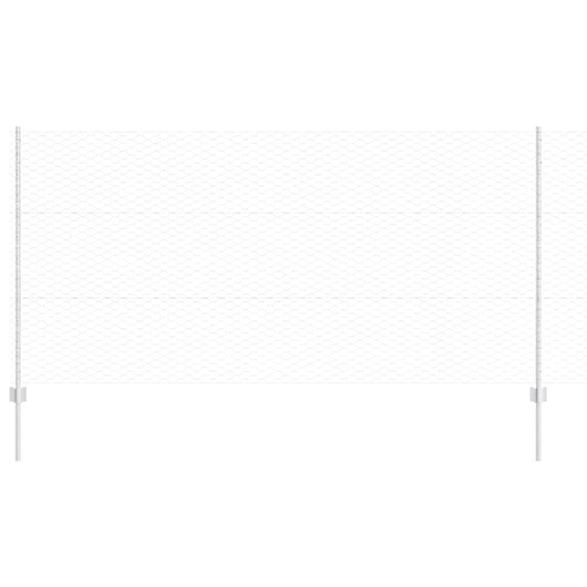 Recinzione con pali. Argento 1.2 x 100 m Acciaio 3337075