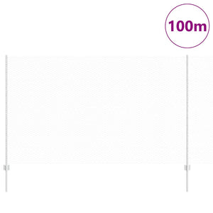 Recinzione con pali. Argento 1.4 x 100 m Acciaio 3337077