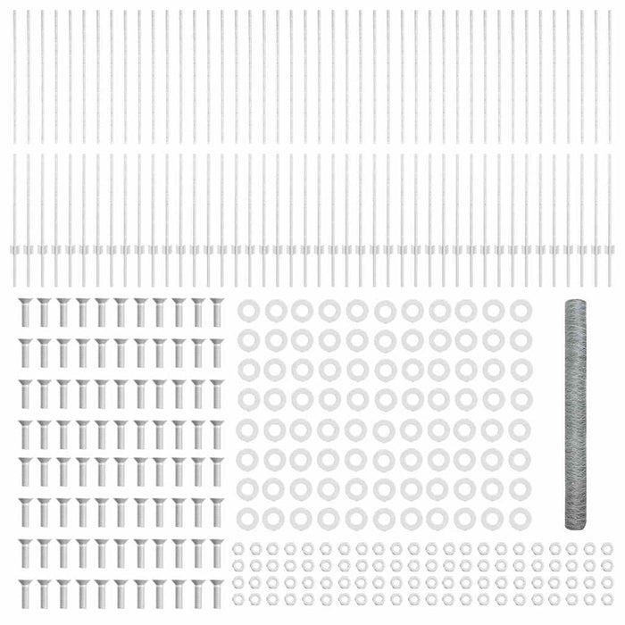 Recinzione con pali. Argento 1.6 x 100 m Acciaio 3337084