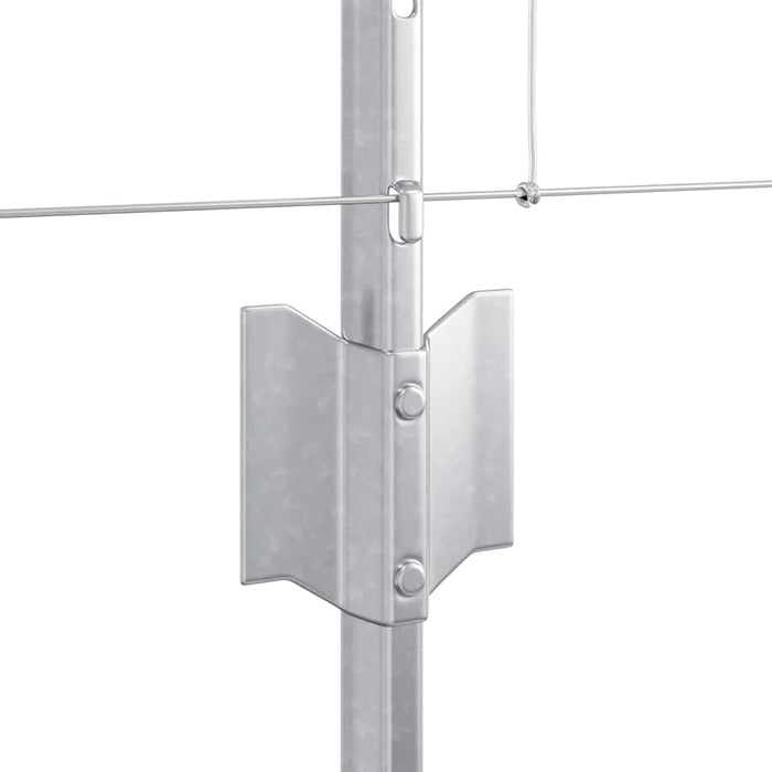 Recinzione con pali. Argento 0.8 x 25 m Acciaio 3337114