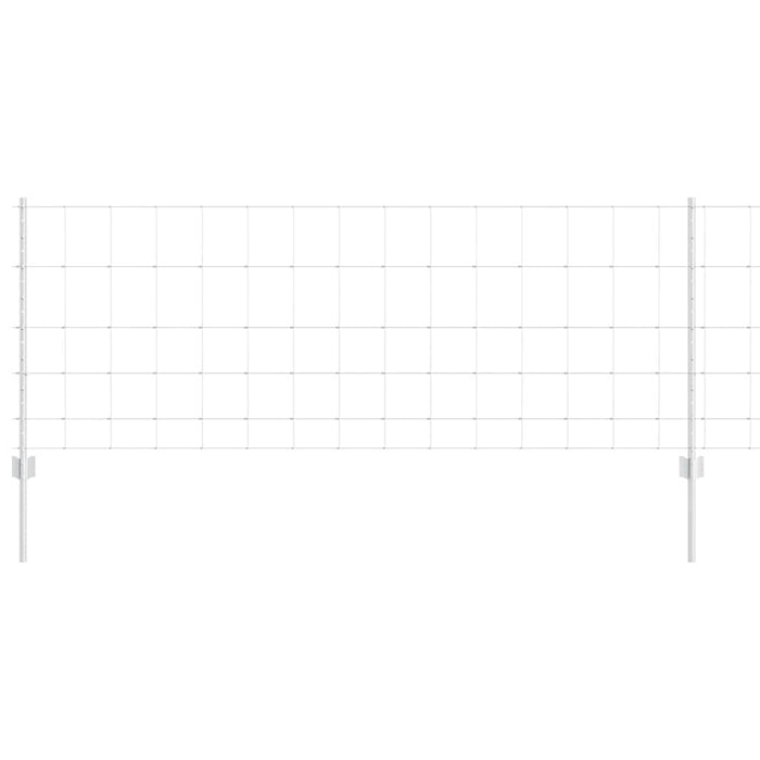 Recinzione con pali. Argento 0.8 x 25 m Acciaio 3337114
