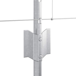 Recinzione con pali. Argento 0.8 x 25 m Acciaio 3337115