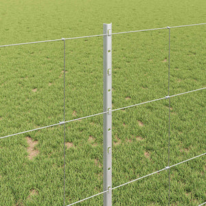 Recinzione con pali. Argento 1 x 25 m Acciaio 3337119