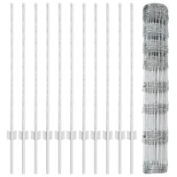 Recinzione con pali. Argento 1 x 25 m Acciaio 3337119