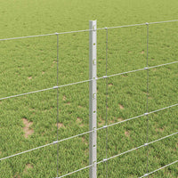 Recinzione con pali. Argento 1 x 25 m Acciaio 3337120