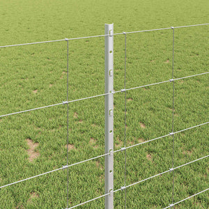 Recinzione con pali. Argento 1 x 25 m Acciaio 3337120